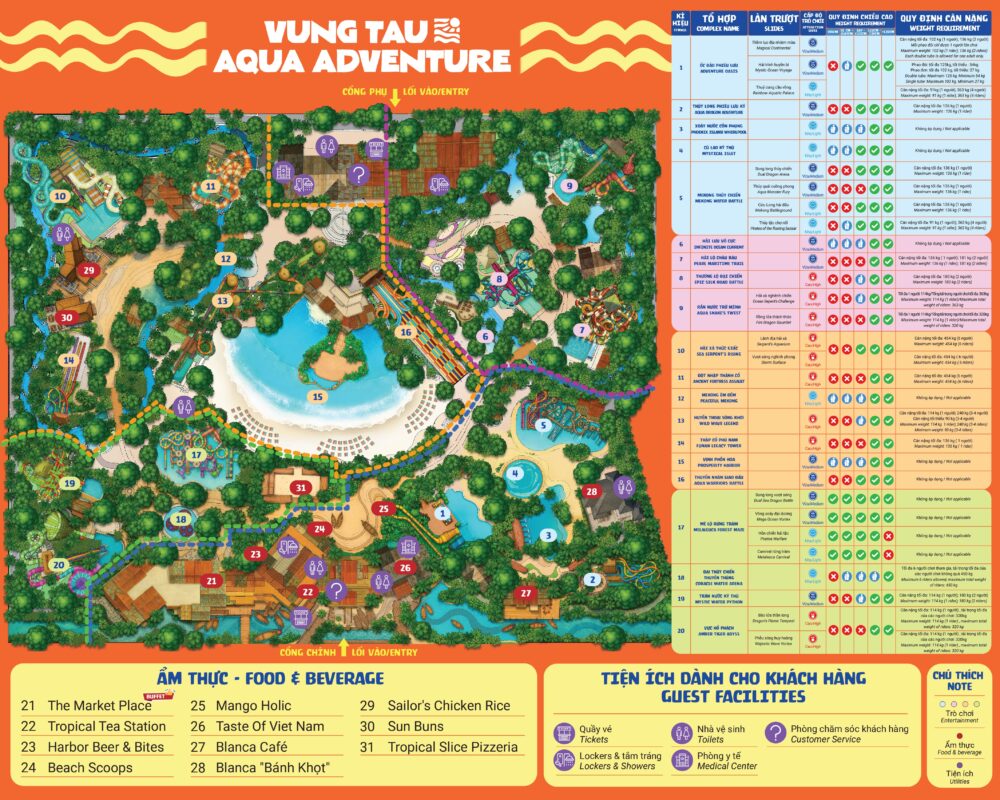 Bản đồ Sun World Vũng Tàu, Khu vui chơi Sun World Vũng Tàu 2026, Đường đi Sun World Vũng Tàu - Sun World Blanca City