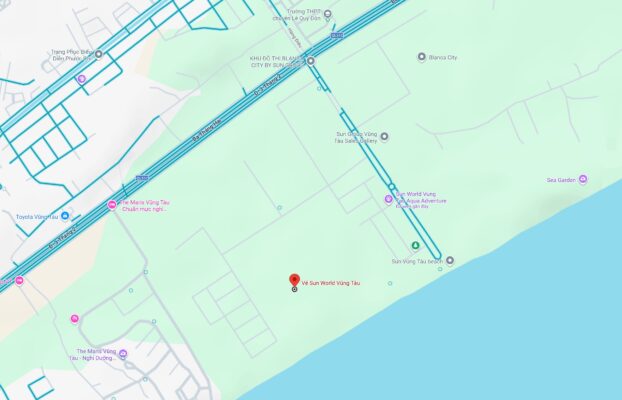 Bản đồ định vị và toàn cảnh khu đô thị Blanca City - nơi tọa lạc của Sun World Vũng Tàu